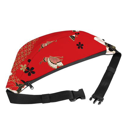 Japanese Flower Print Fanny Pack