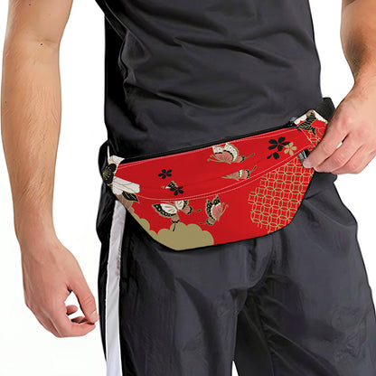 Japanese Flower Print Fanny Pack