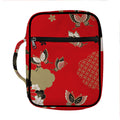 Japanese Flower Print Front Pocket Bible Bag