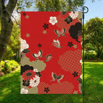 Japanese Flower Print Garden Flag