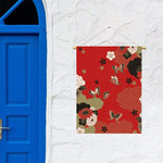 Japanese Flower Print Garden Flag