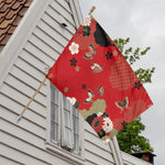 Japanese Flower Print House Flag