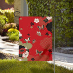 Japanese Flower Print House Flag