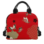 Japanese Flower Print Insulated Lunch Bag