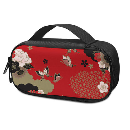 Japanese Flower Print Insulin Cooler Travel Case