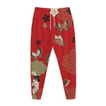 Japanese Flower Print Jogger Pants