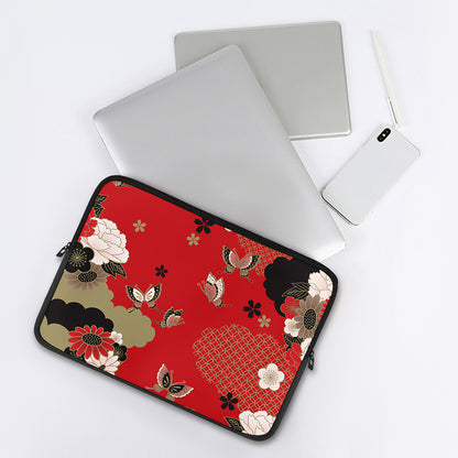 Japanese Flower Print Laptop Sleeve