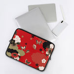 Japanese Flower Print Laptop Sleeve