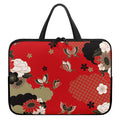 Japanese Flower Print Laptop Sleeve With Handle
