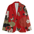 Japanese Flower Print Men's Blazer