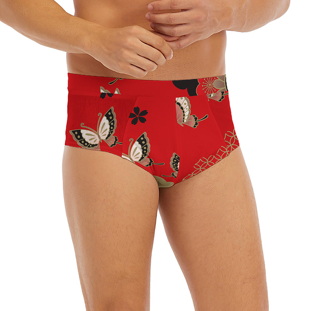 Japanese Flower Print Men's Briefs