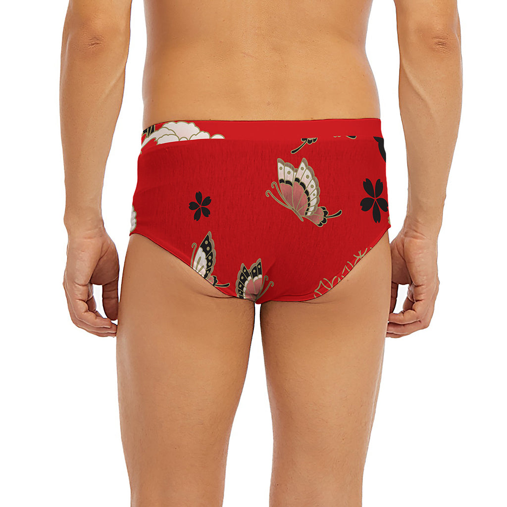 Japanese Flower Print Men's Briefs