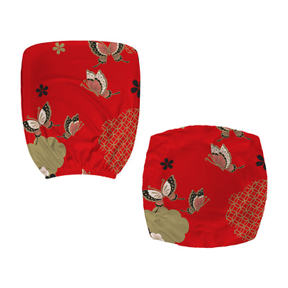 Japanese Flower Print Office Chair Cover