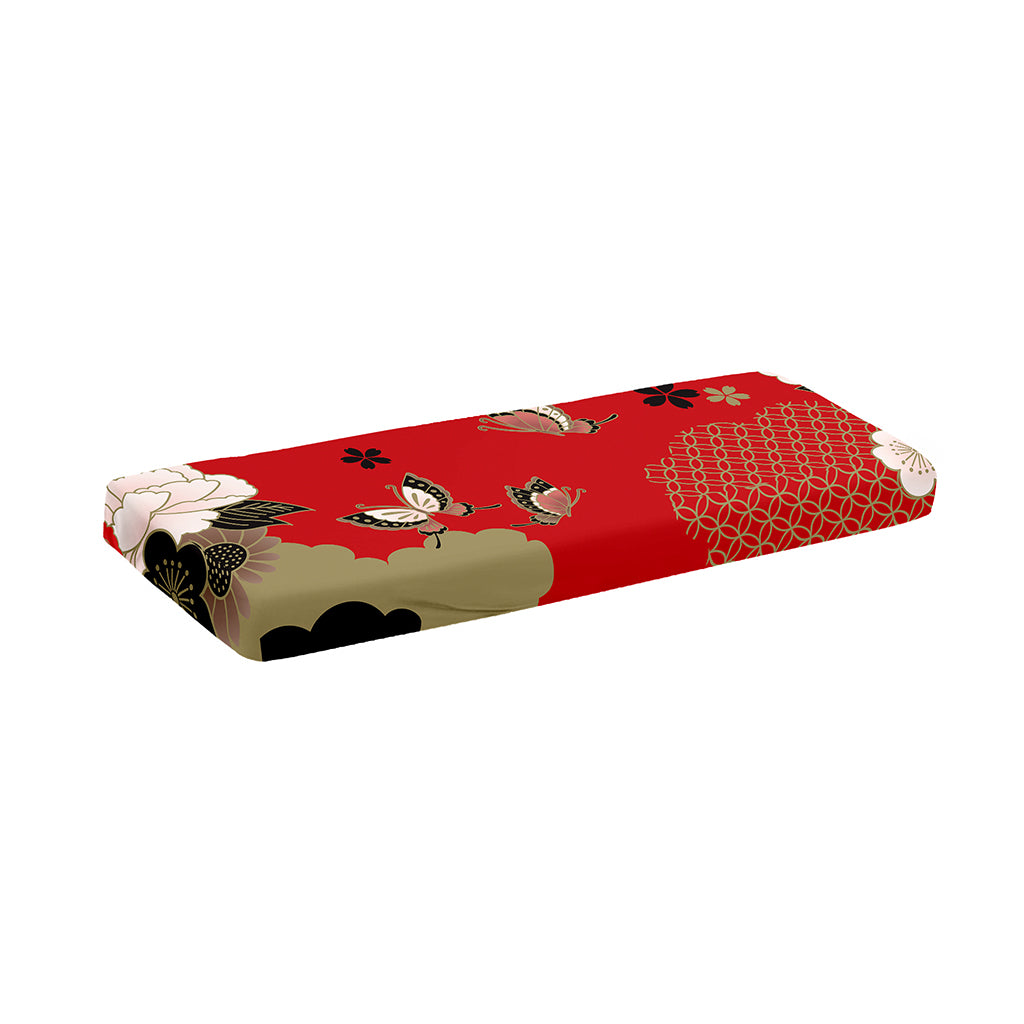 Japanese Flower Print Piano Keyboard Cover
