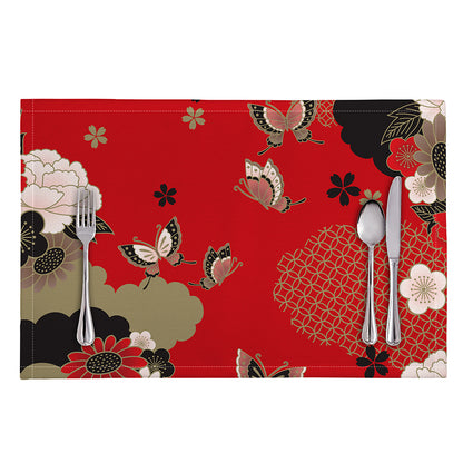 Japanese Flower Print Placemat