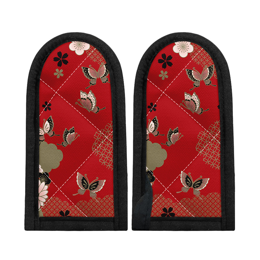 Japanese Flower Print Skillet Handle Cover