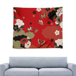 Japanese Flower Print Tapestry