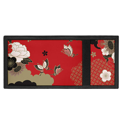 Japanese Flower Print Trifold Wallet