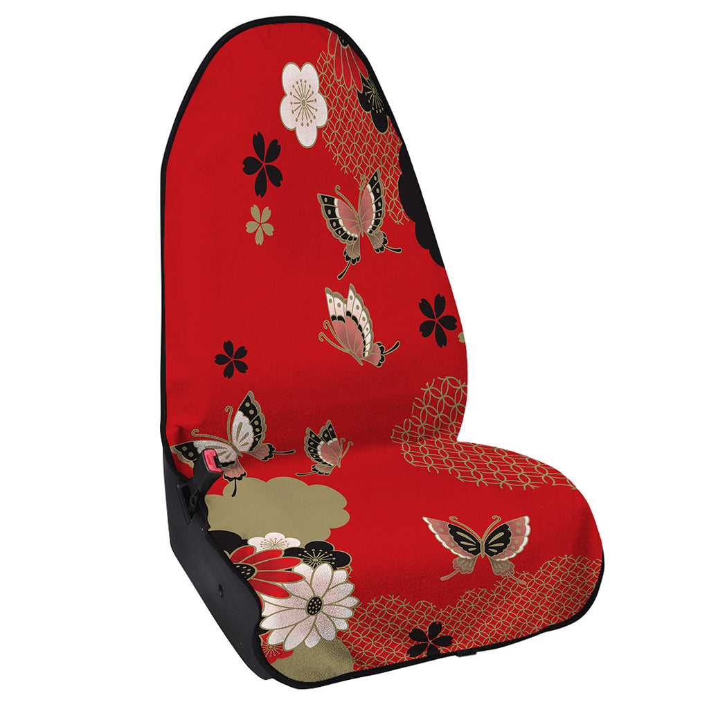 Japanese Flower Print Waterproof Car Seat Cover