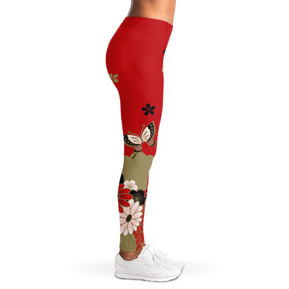Japanese Flower Print Women's Leggings