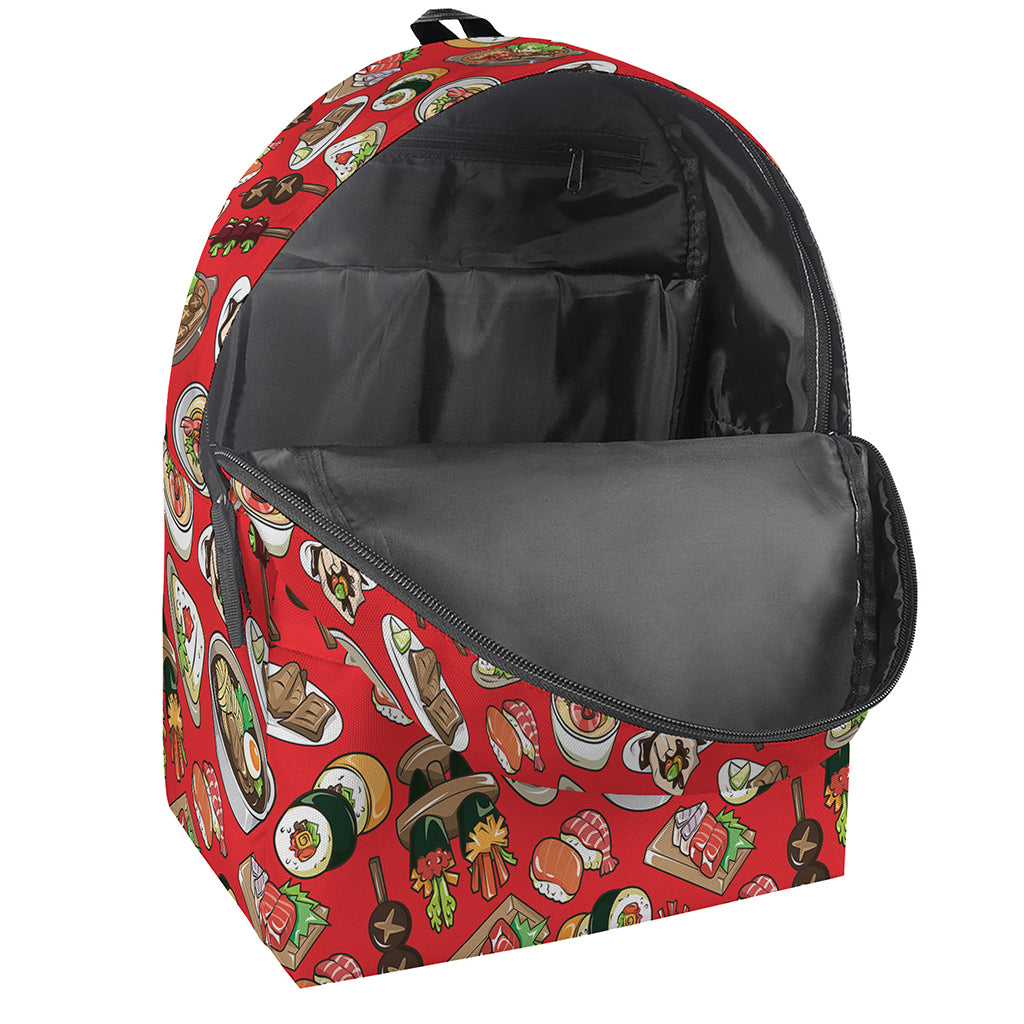 Japanese Food Pattern Print Backpack