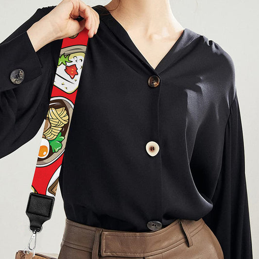 Japanese Food Pattern Print Bag Strap