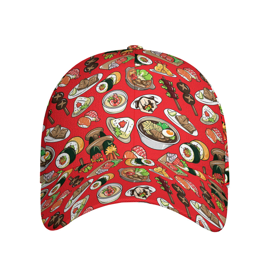 Japanese Food Pattern Print Baseball Cap
