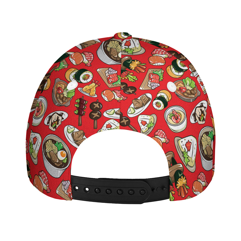 Japanese Food Pattern Print Baseball Cap