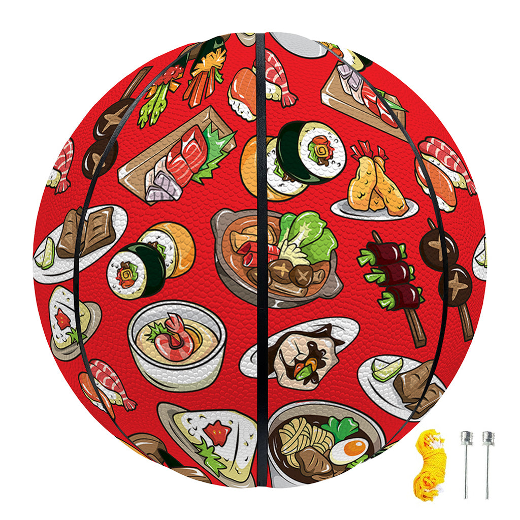 Japanese Food Pattern Print Basketball