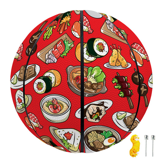 Japanese Food Pattern Print Basketball