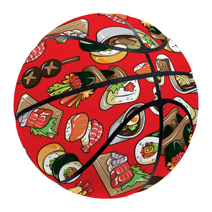 Japanese Food Pattern Print Basketball