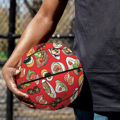 Japanese Food Pattern Print Basketball