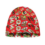 Japanese Food Pattern Print Beanie