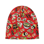 Japanese Food Pattern Print Beanie