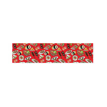 Japanese Food Pattern Print Bed Runner