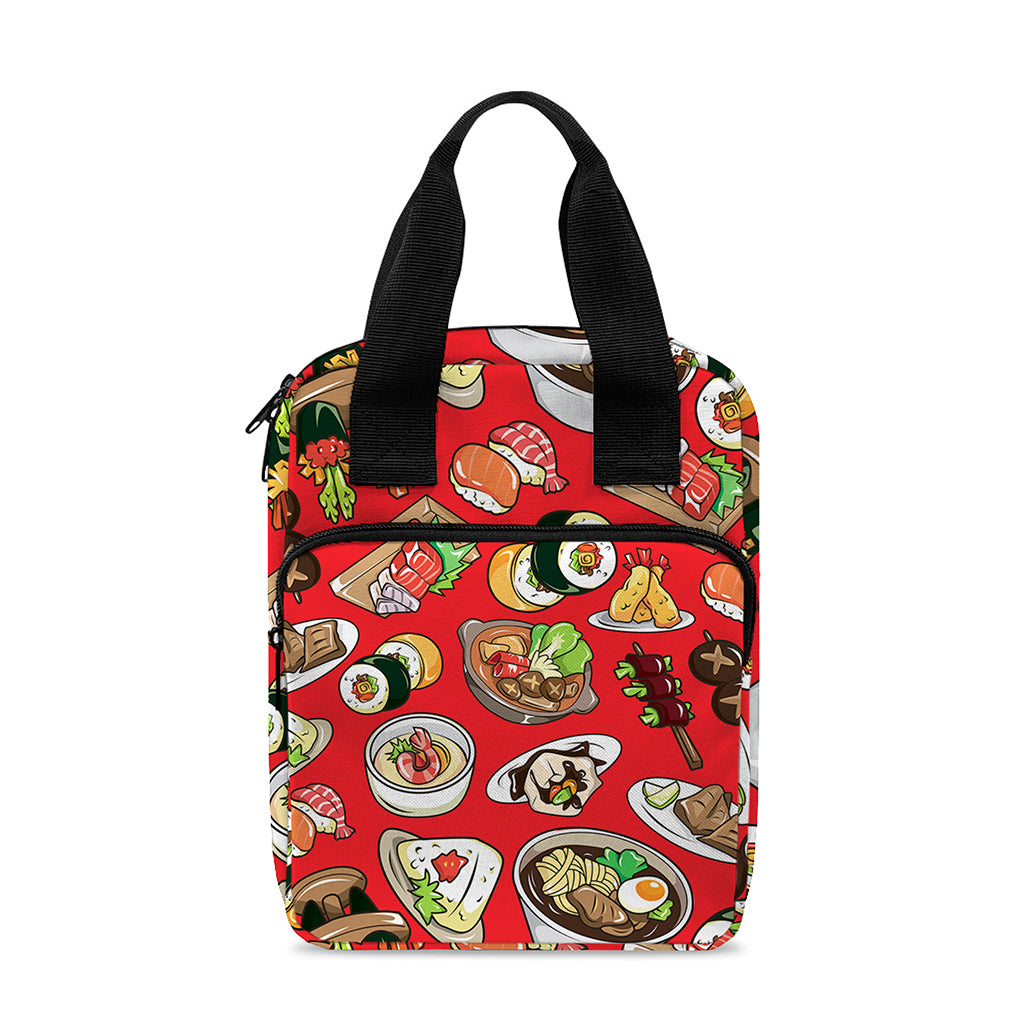 Japanese Food Pattern Print Bible Tote Bag