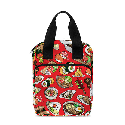 Japanese Food Pattern Print Bible Tote Bag