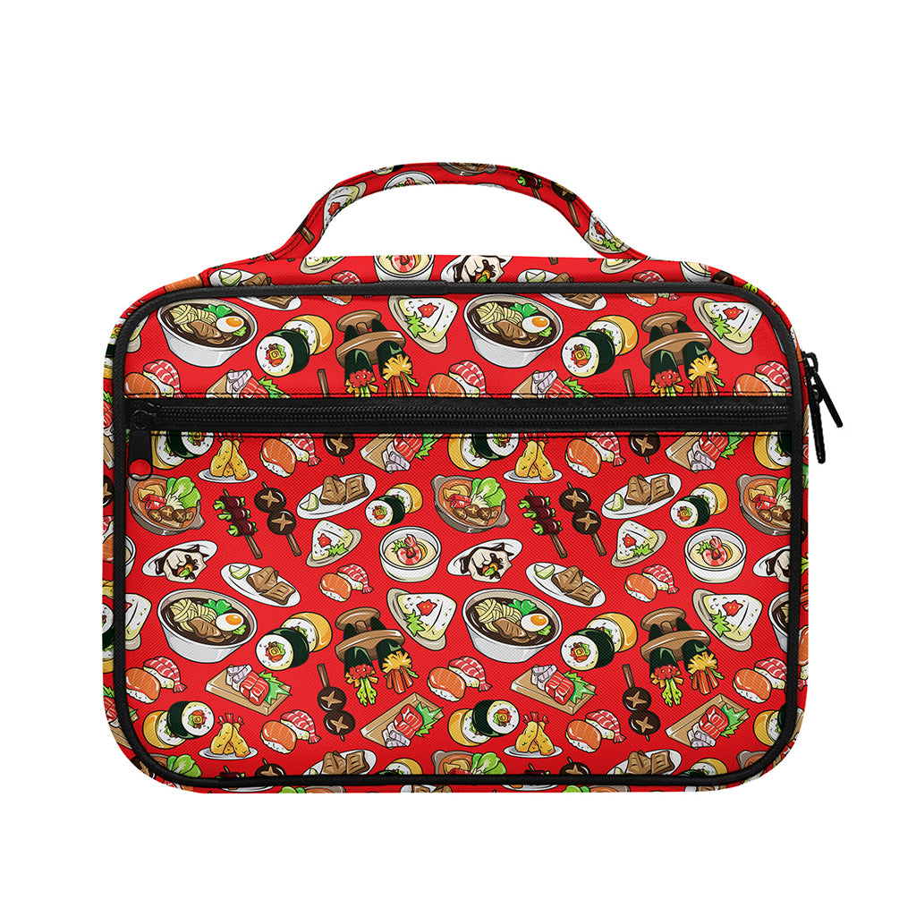 Japanese Food Pattern Print Briefcase Bible Bag