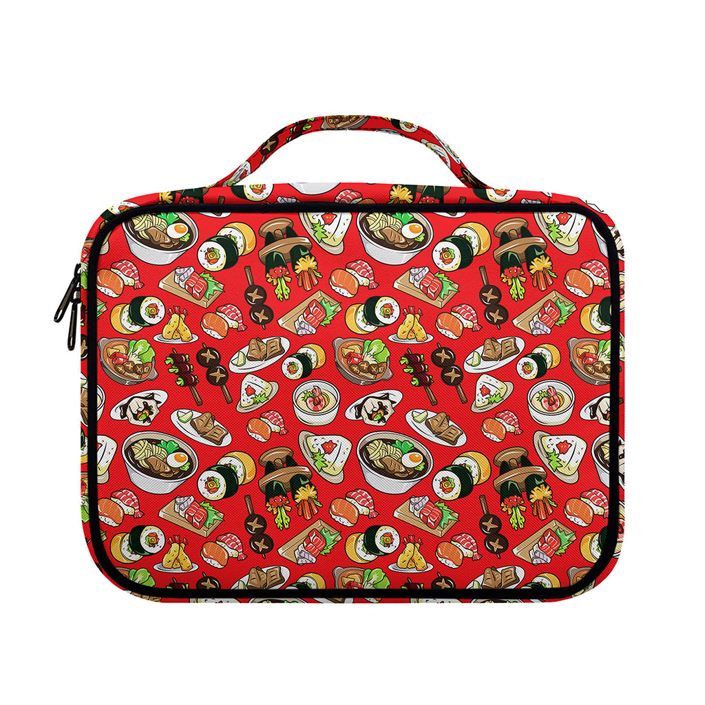 Japanese Food Pattern Print Briefcase Bible Bag