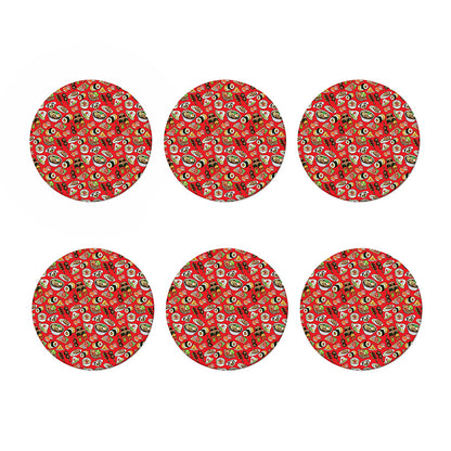 Japanese Food Pattern Print Coaster Set