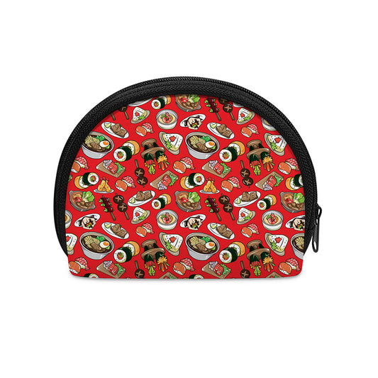 Japanese Food Pattern Print Coin Purse
