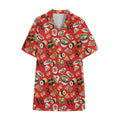 Japanese Food Pattern Print Cotton Hawaiian Shirt