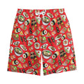 Japanese Food Pattern Print Cotton Shorts
