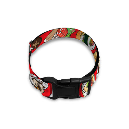 Japanese Food Pattern Print Dog Collar