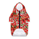 Japanese Food Pattern Print Dog Zip Up Hoodie