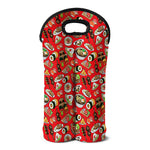 Japanese Food Pattern Print Double Neoprene Wine Tote