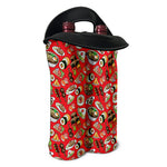 Japanese Food Pattern Print Double Neoprene Wine Tote