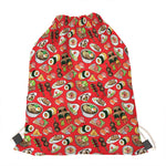 Japanese Food Pattern Print Drawstring Bag