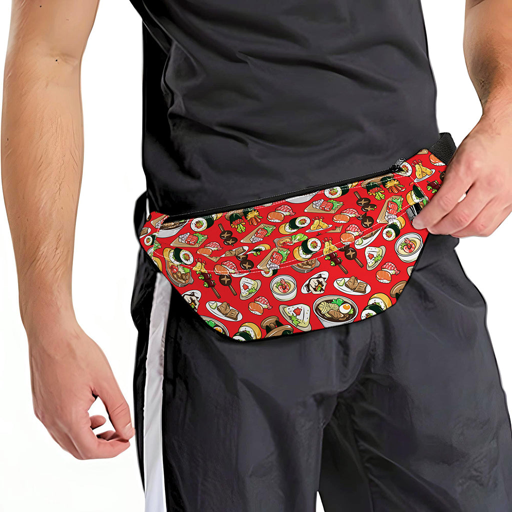 Japanese Food Pattern Print Fanny Pack