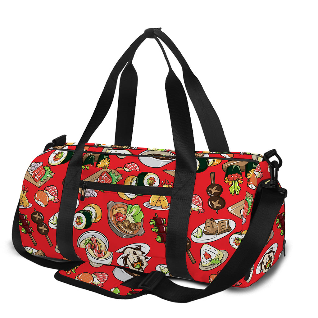 Japanese Food Pattern Print Gym Bag